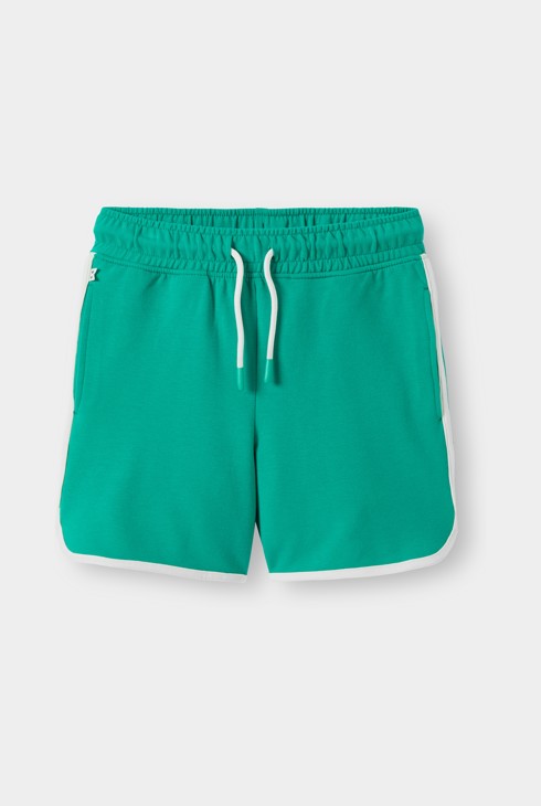 Pantalones cortos de felpa verdes para niño 1