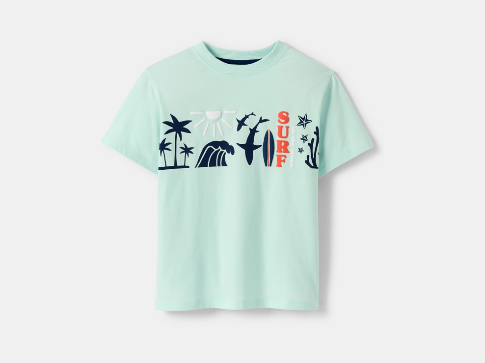 Grünes T-Shirt mit Motiv für Jungen 1