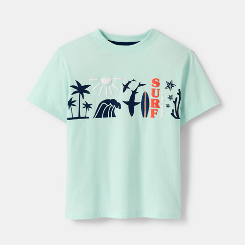 T-shirt Vert À Motif Garçon - Vert Aqua - 3A - OKAIDI