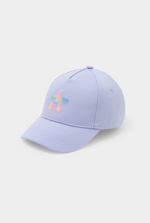 Gorra bordada estrella violeta niña 1