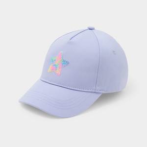 Casquette brodée étoile violette fille