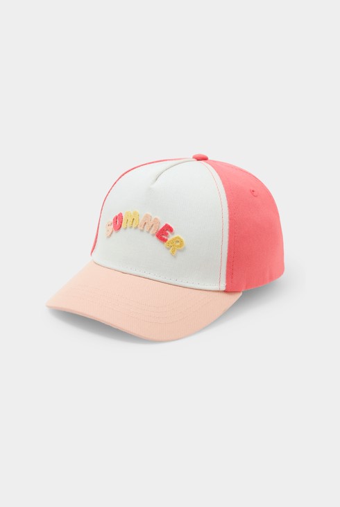 Casquette brodée rose fille 1