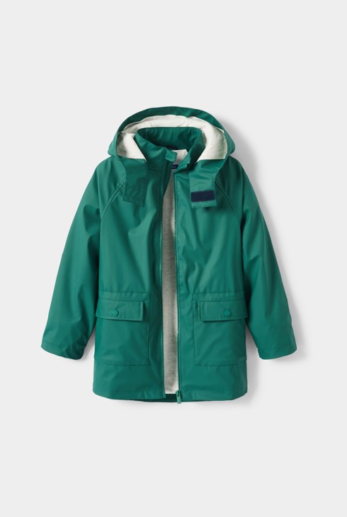 Chaqueta impermeable verde para niño 1