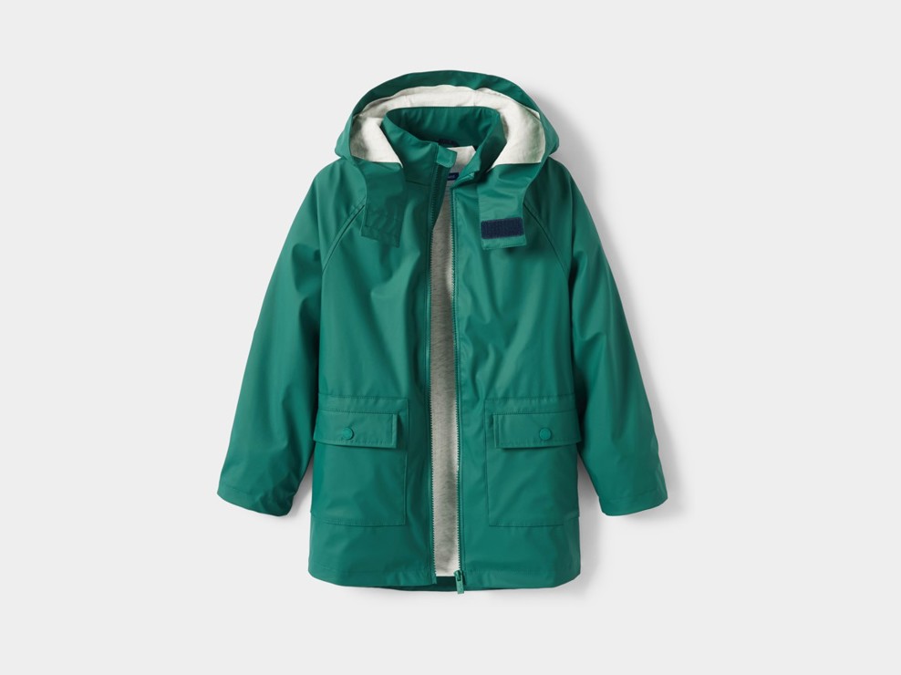 Giacca impermeabile verde da bambino 2