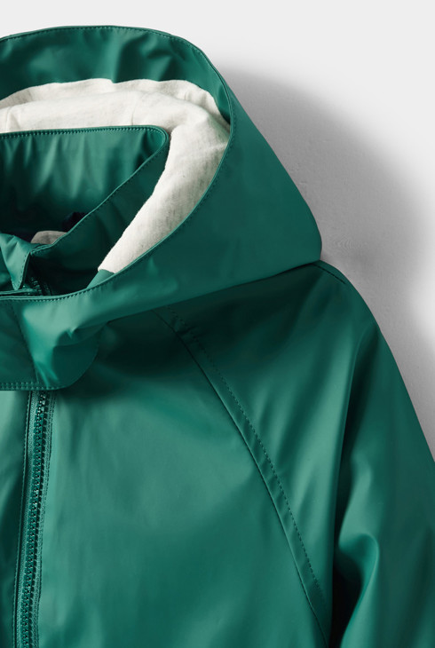 Chaqueta impermeable verde para niño 2