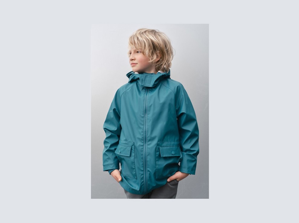 Veste imperméable vert garçon 1