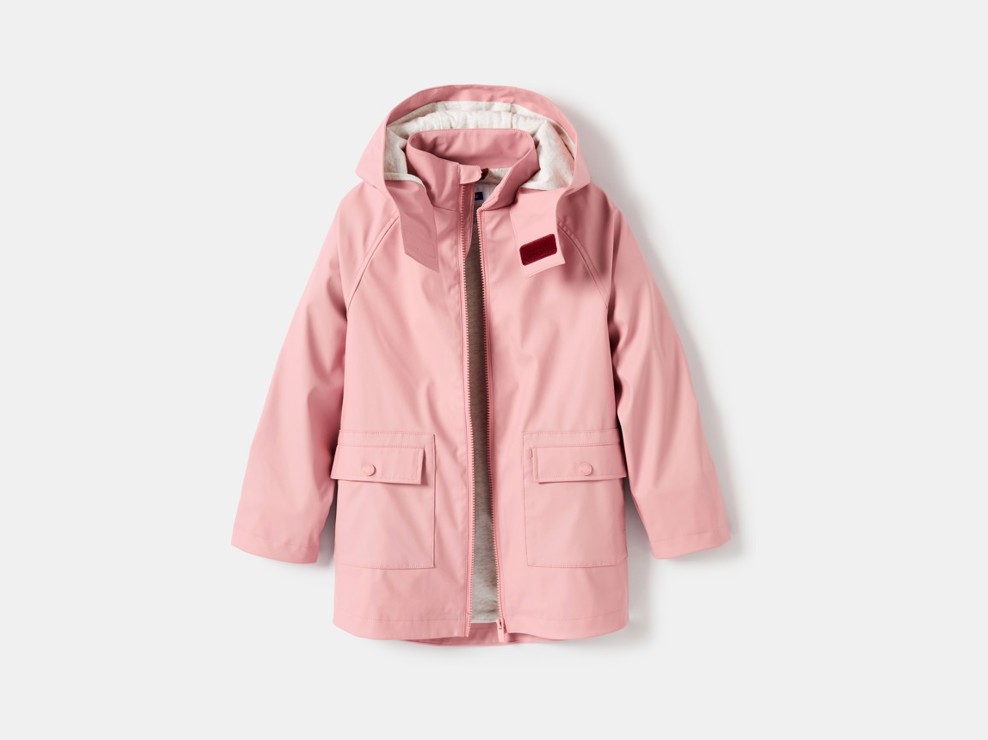 Veste imperméable rose clair fille 1