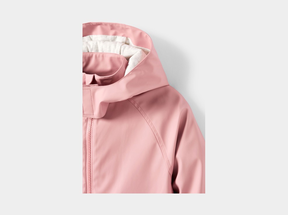 Veste imperméable rose clair fille 2