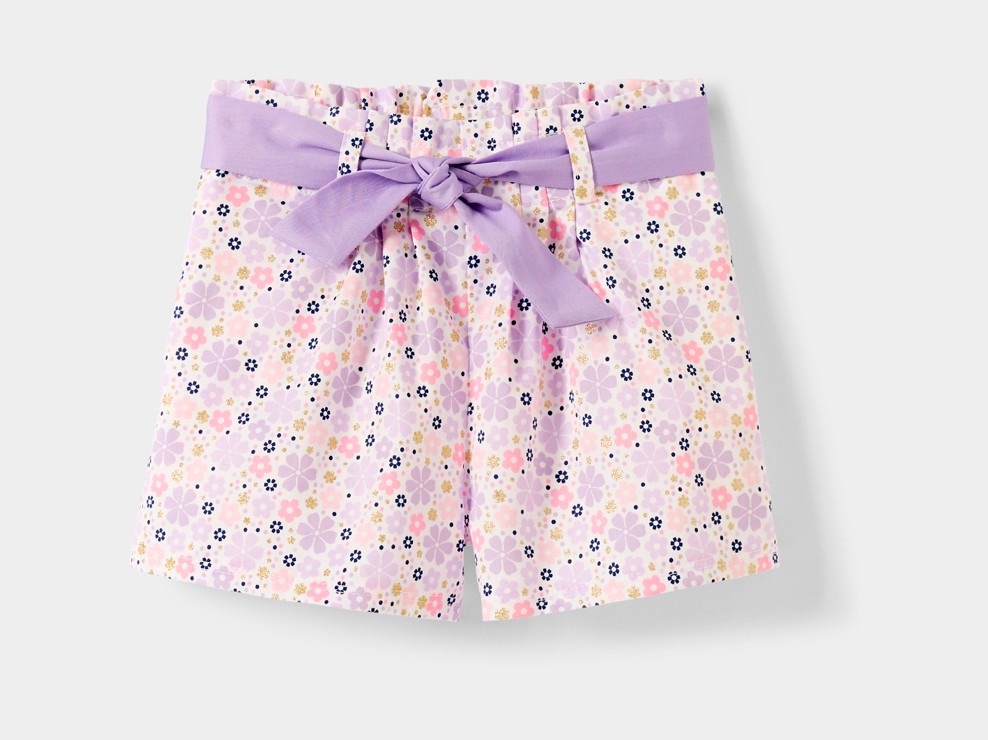 Short met bloemenprint voor meisjes 1