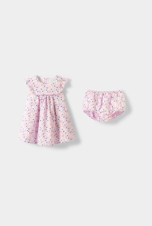 Robe rose imprimée fleurs 2