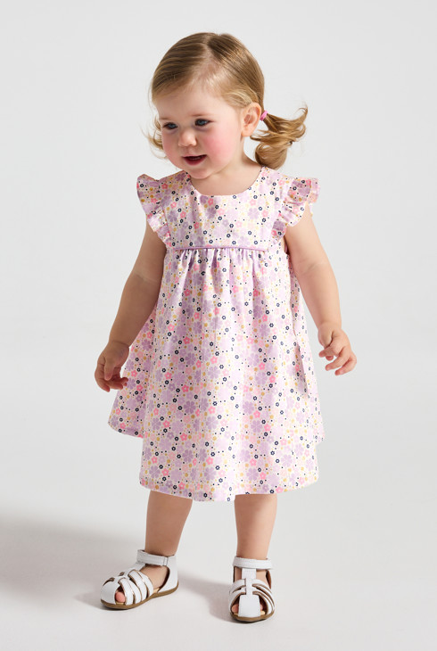 Vestido rosa estampado flores 1