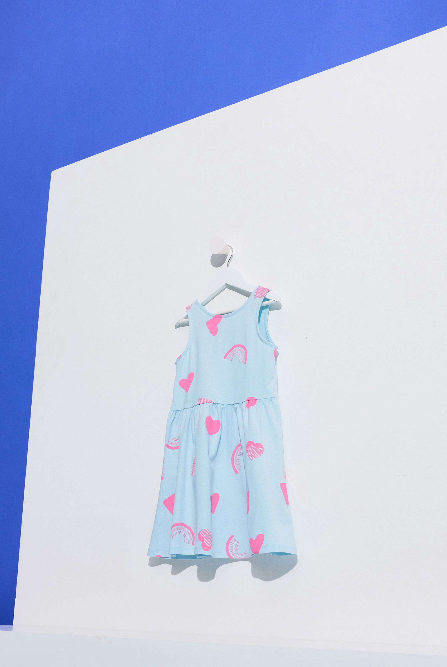 Robe imprimé violet fille - Imprimé bleu