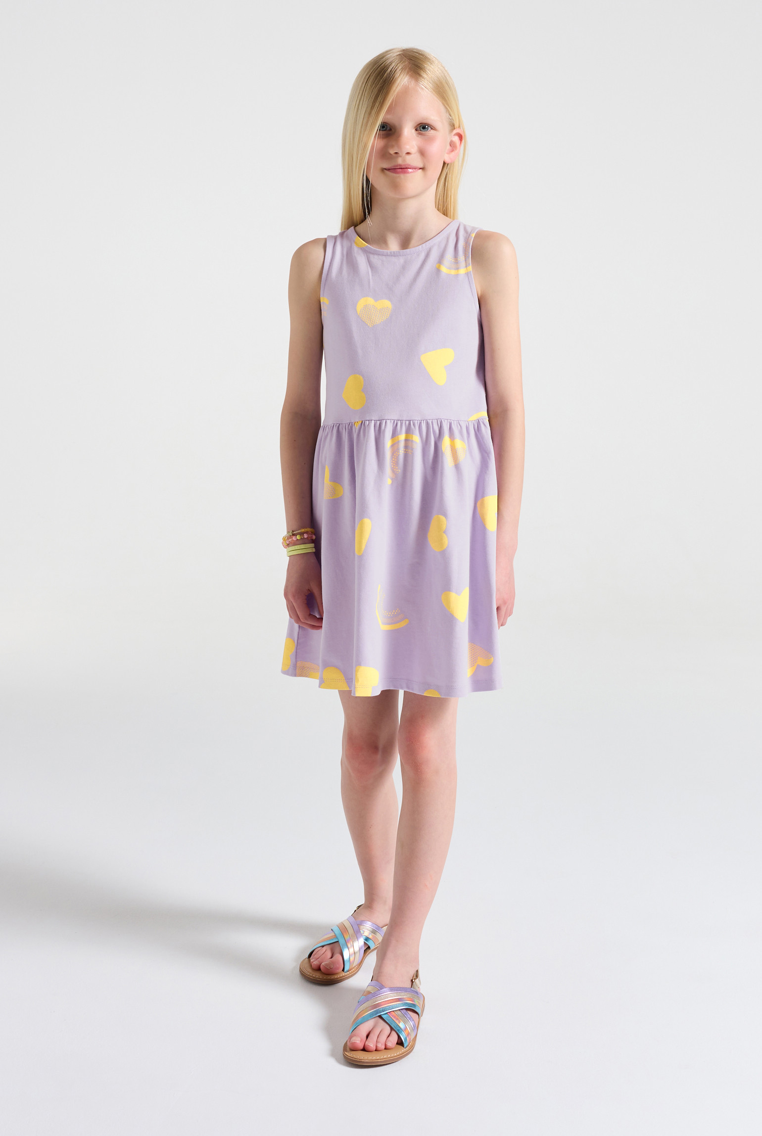 Robe imprimé violet fille - Imprimé Violet
