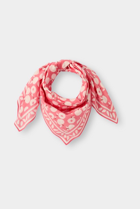 Foulard fruits rose fille 1