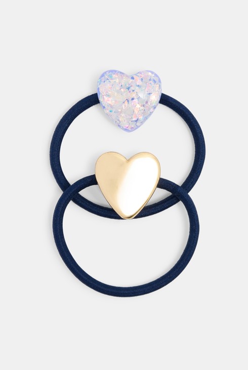 Gomes elàstiques per als cabells cor nena (joc de 2) 1