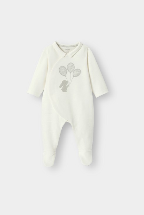 Pijama blanco crudo para bebé niño 1