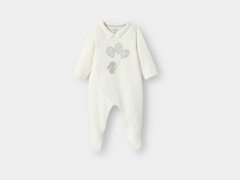 Pijama blanco crudo para bebé niño 1