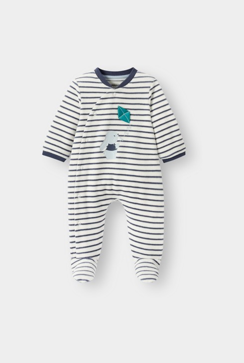 Blauw gestreepte pyjama voor jongens 1