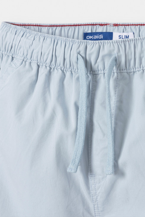 Blauwe katoenen bermuda voor jongens 2