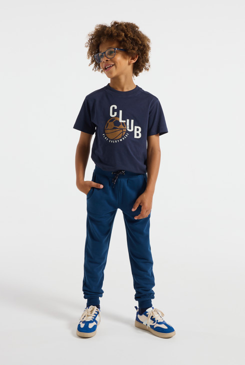 T-shirt imprimé sport bleu marine garçon 1