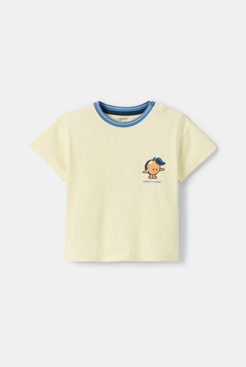 Gele T-shirt met opdruk voor kinderen 1