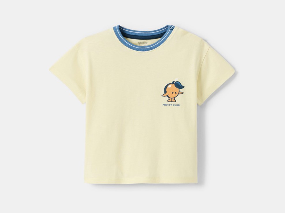 T-shirt imprimé jaune enfant 1