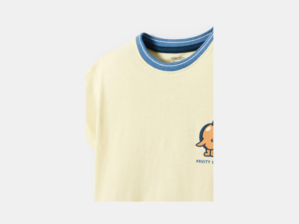 T-shirt imprimé jaune enfant 2