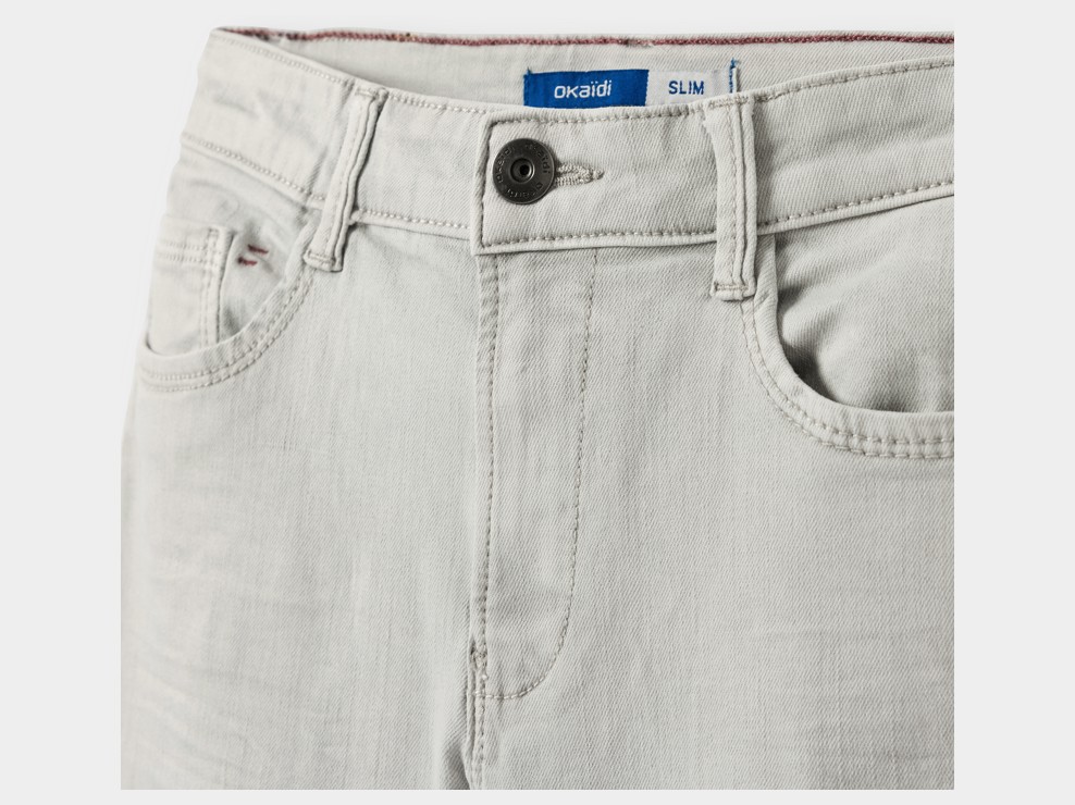 Graue Jeans-Bermudashorts für Jungen 2