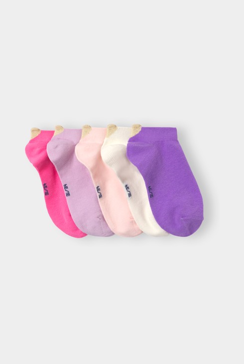 Chaussettes basses multicolores fille (lot de 5) 1