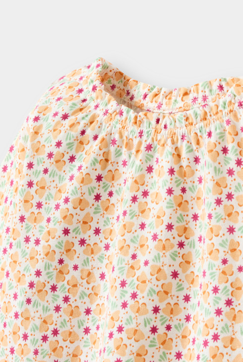 Gele bloes met vlinders voor babymeisjes 2