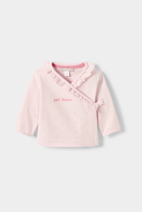 Jersey y pantalón de punto rosa para bebé niña 2
