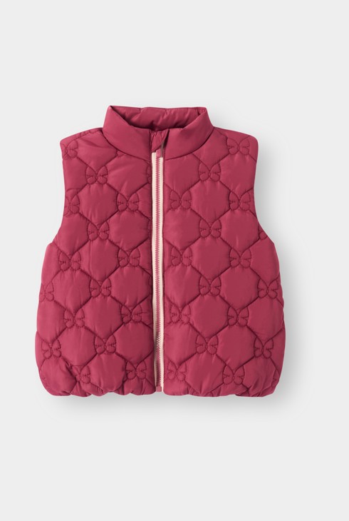 Chaqueta sin mangas rosa para bebé niña 1