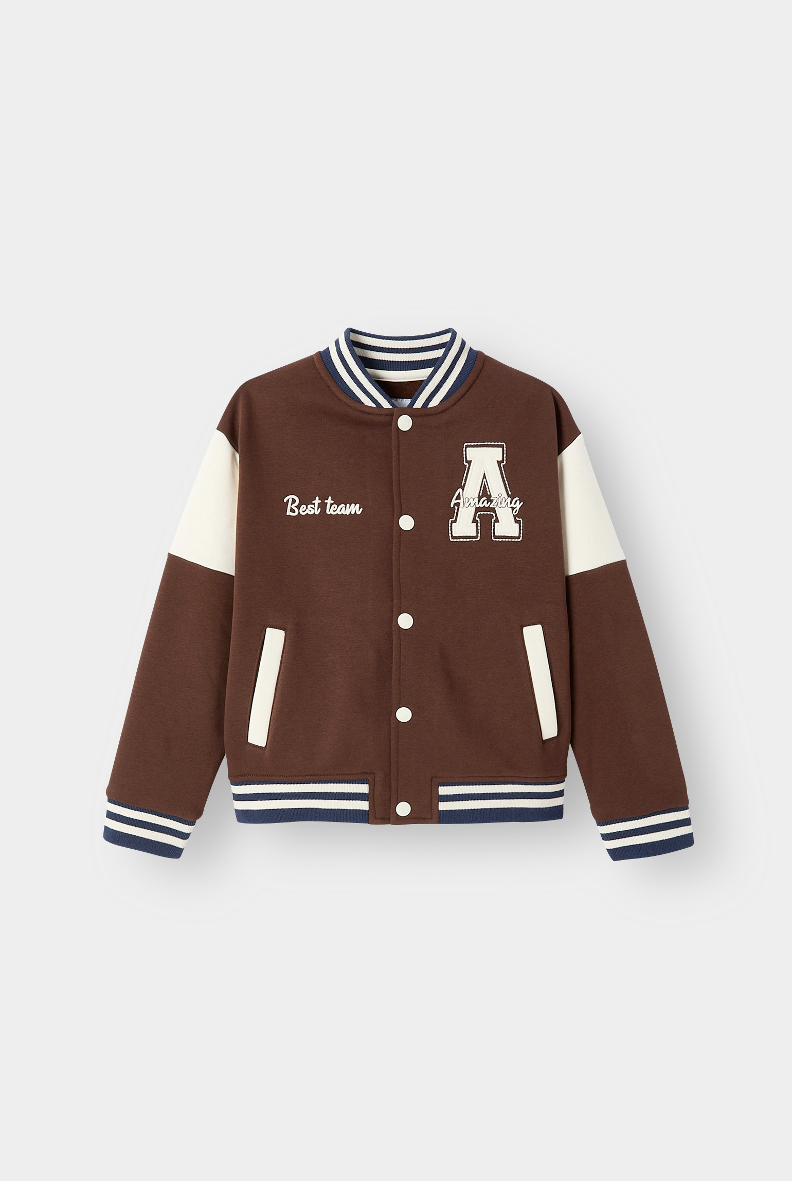 Veste teddy bleu garçon - Marron Brownie