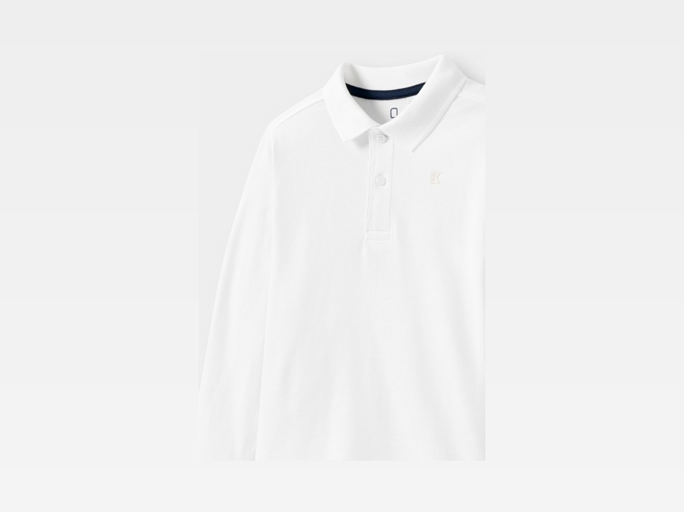 Polo a maniche lunghe bianca da bambino 2