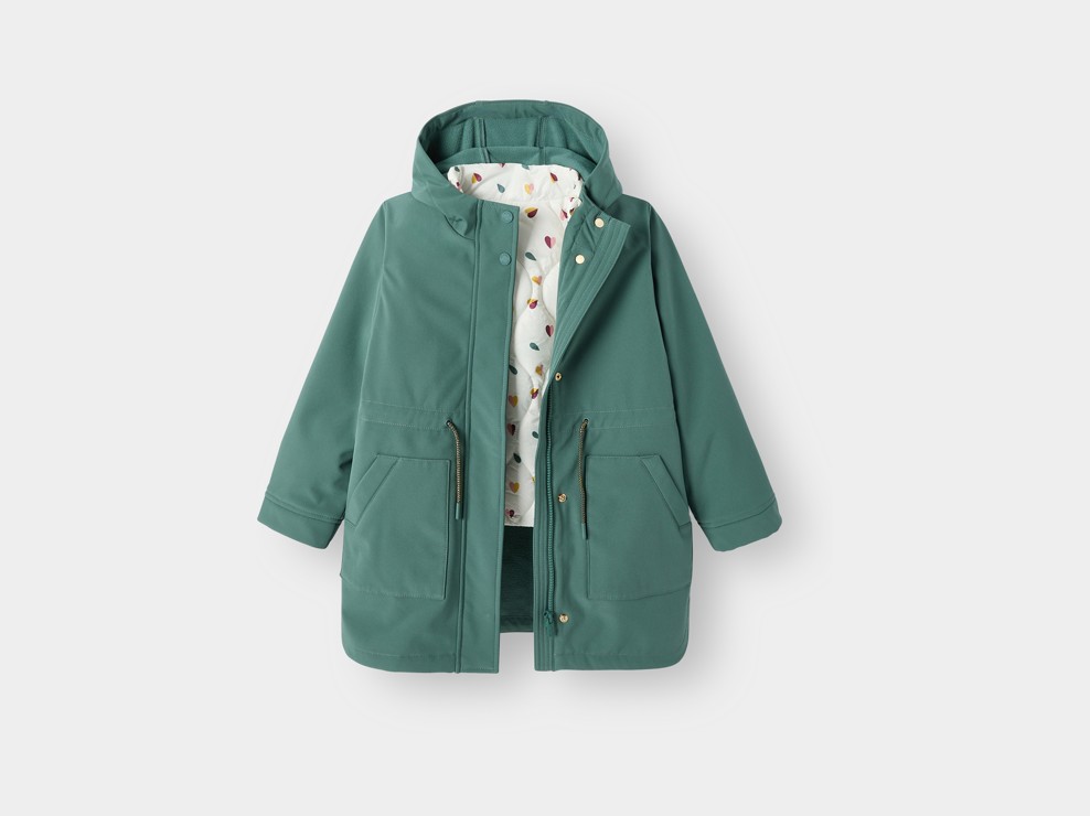 Parka 3 en 1 vert fille 1