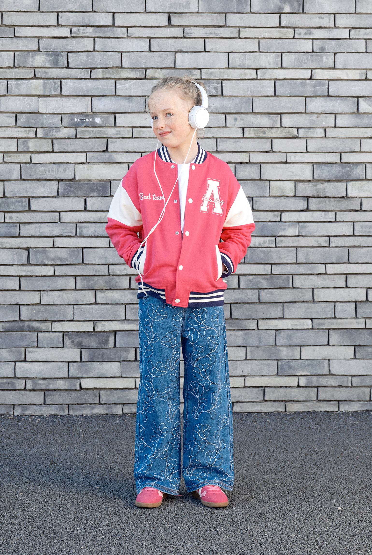 Veste teddy rose fille - Rose candy