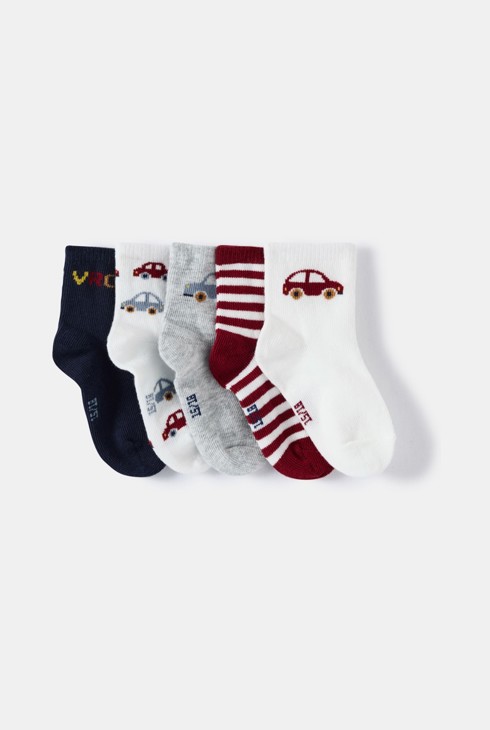Lote de 5 calcetines multicolores para niño 1