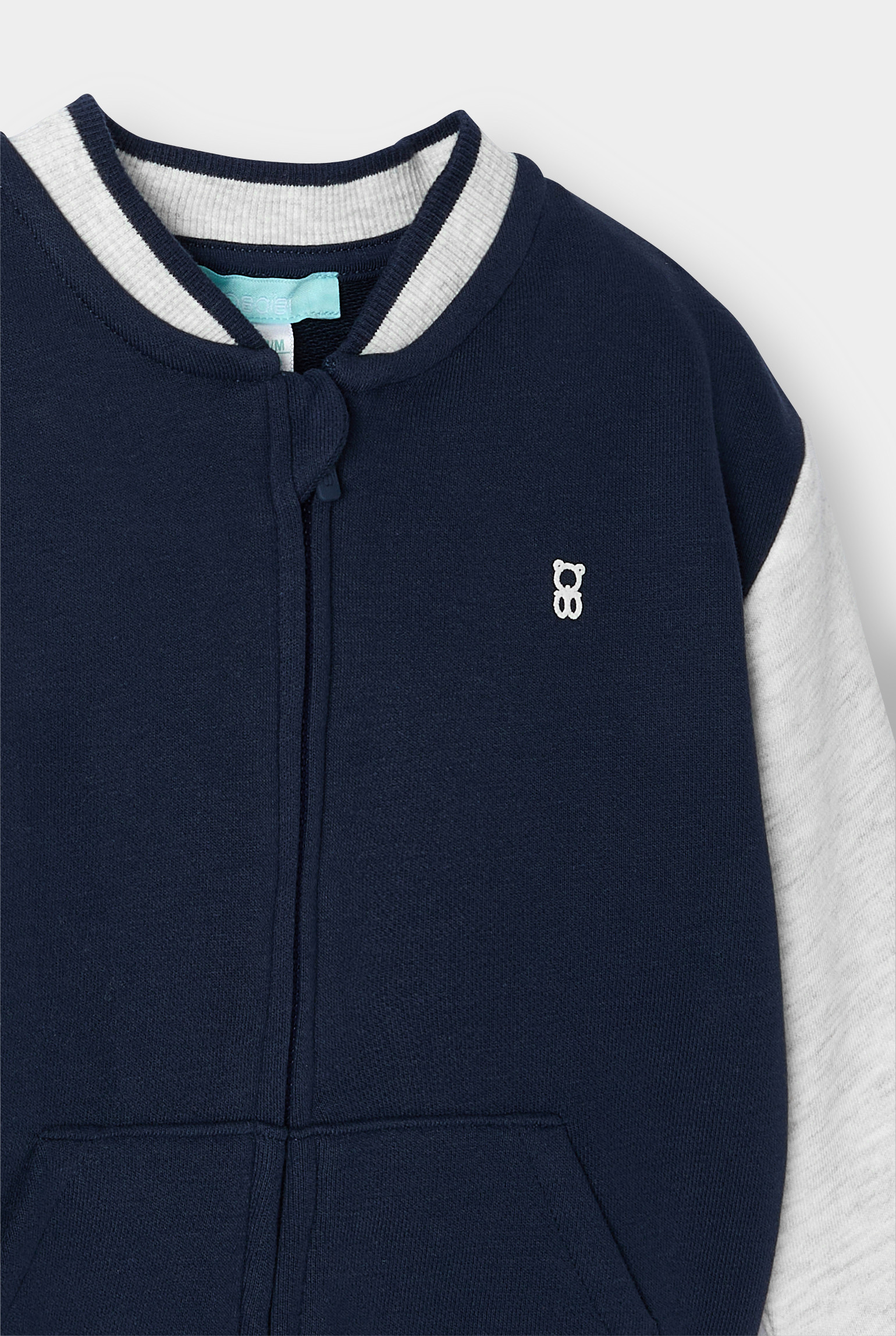 Blouson teddy vert garçon - Bleu navy