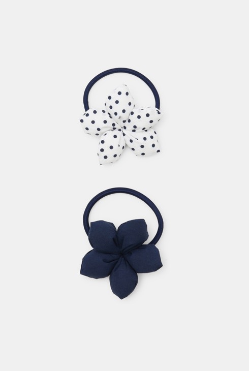 Lot de 2 élastiques fleurs fille 1