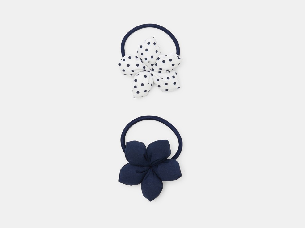 Lot de 2 élastiques fleurs fille 1