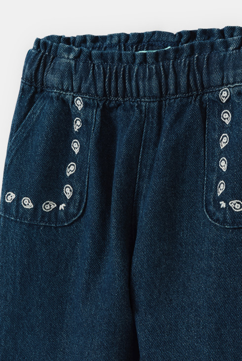 Pantalon en denim bleu bébé fille 2