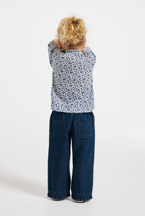 Pantalon en denim bleu bébé fille 1