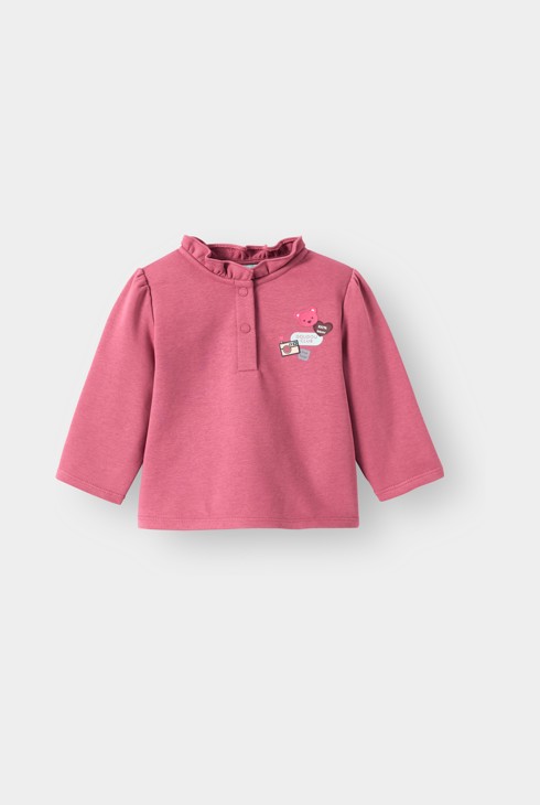 Sudadera de felpa rosa para bebé niña 2