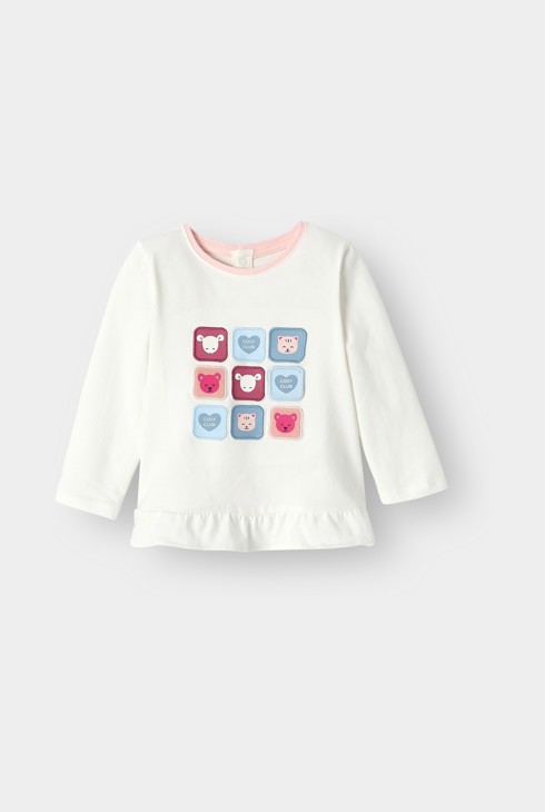T-shirt sensoriel blanc fille 1