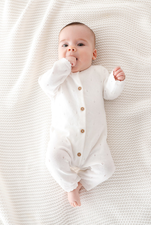 Mono blanco para bebé niña 1