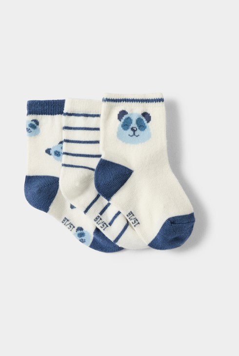 Set van 3 blauwe sokken voor jongens 1
