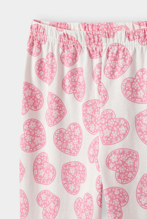 Pyjama 2 pièces imprimé rose fille 2