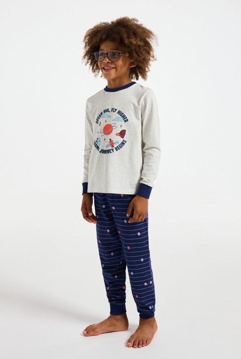 Ensemble pyjama imprimé bleu garçon 1
