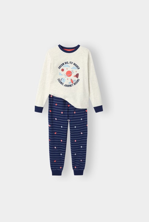 Ensemble pyjama imprimé bleu garçon 2