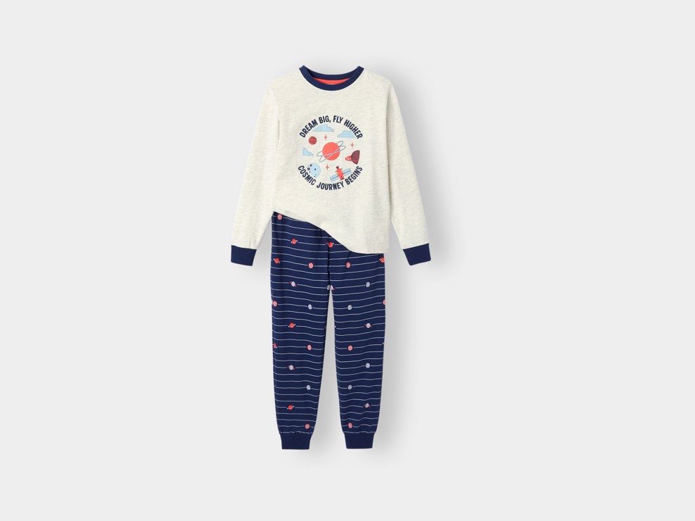 Ensemble pyjama imprimé bleu garçon 2